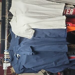 Set of 3, button polos. Gildan size S. Short sleeve